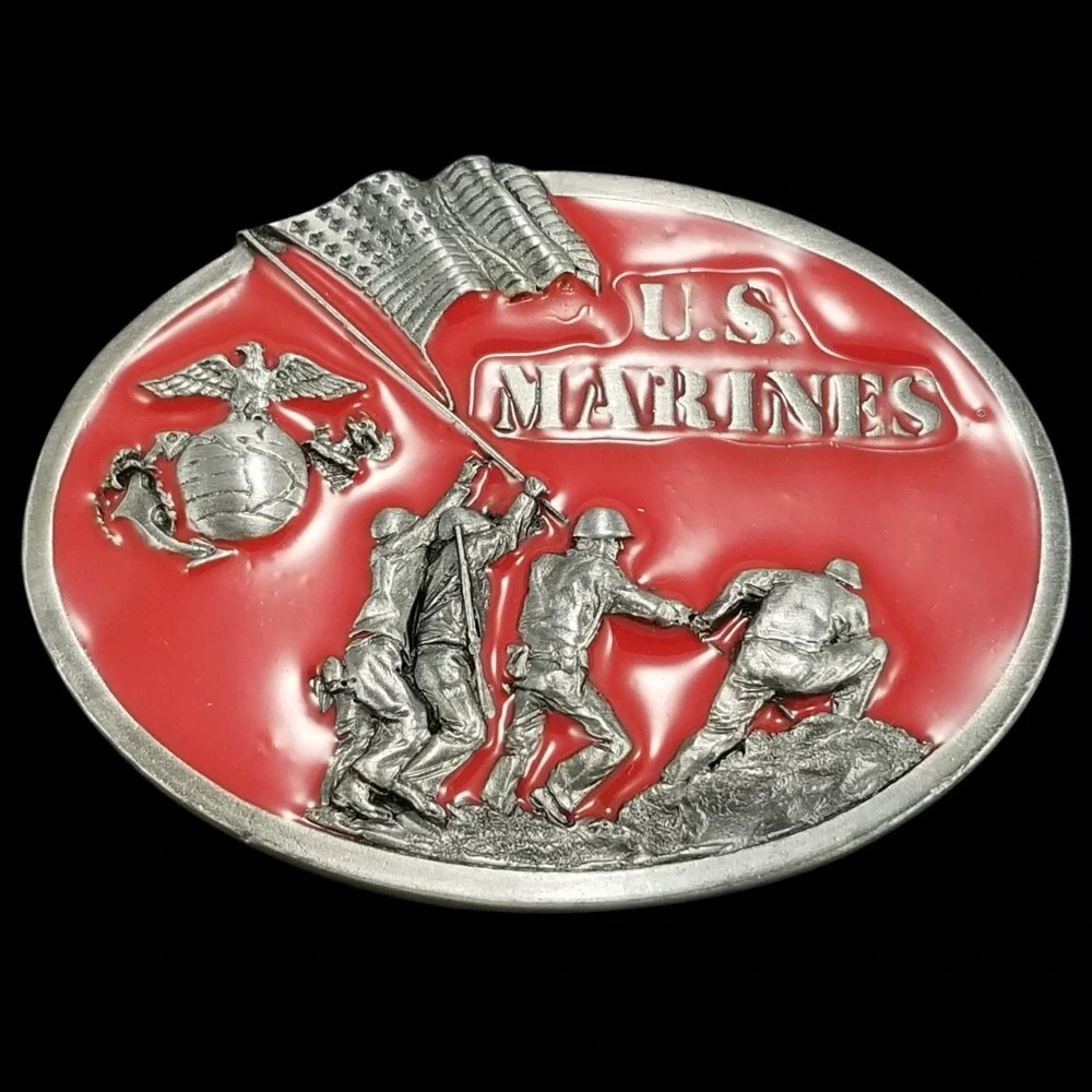 1982 US‎ Marines Belt Buckle Iwo Jima Bergamot Brass Works The Few The Proud USA